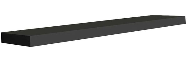 Wandregal Sheffield 80 / Shelvy 80, Holzwerkstoff, Schwarz, 80 x 4 x 24 cm