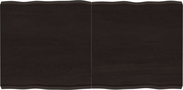 vidaXL Tischplatte 120x60x(2-6) cm Massivholz Behandelt Baumkante 364027