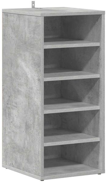 Schuhschrank, Schuhkipper für Flur, skandinavisch Betongrau 31,5x35x70 cm Holzwerkstoff