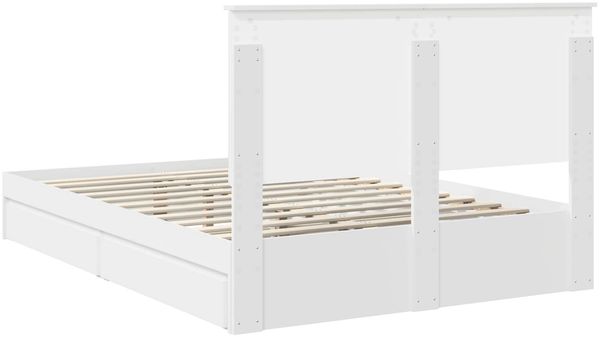 vidaXL Aufbewahrungsbett mit Kopfteil Weiß 140 x 200 cm Holzwerkstoff 3411201 Bild 10