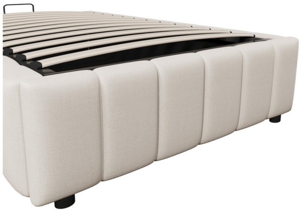 STILVORA Polsterbett Tagesbett 90×200 Stauraumbett Jugendbett mit Stauraum,ohne Kopfteil (Polsterbett,mit hydraulischer Lagerung – Minimalistisches Design ohne Kopfteil, umweltfreundliches Leinen & MDF, praktischer Stauraum für Schlafzimmer & Jugendzim... Bild 3