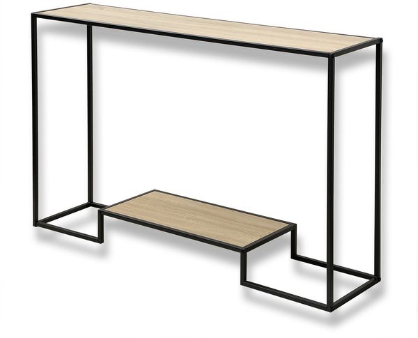 Casâme Moderne Konsole mit 2 Regalebenen im Eiche Dekor L120cm - Holzdekor Eiche