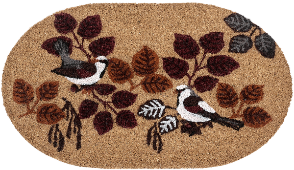 Fußmatte TOOLIK Naturfarben 45 x 75 cm Vogel Kokosfasern