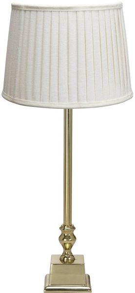PR Home 1163602202301 Tischleuchte Linné Gold Lampenschirm cremeweiß 51cm