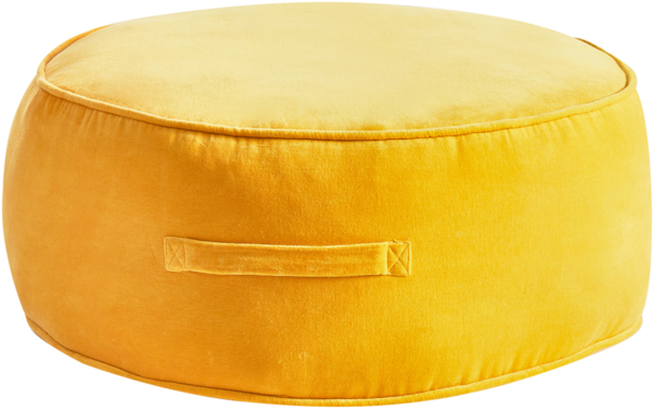 Pouf YULLE Samtstoff Gelb