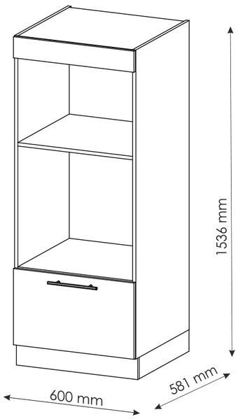 Mikrowellenschrank Fame-Line Grün-Gold Landhaus 60 cm offen Vicco Bild 3