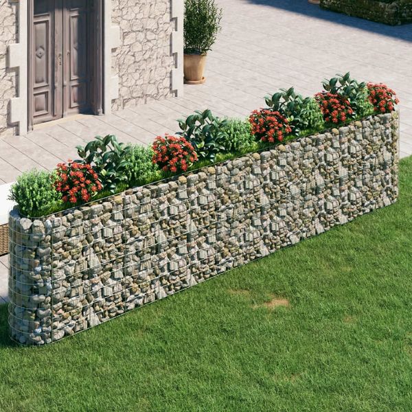 vidaXL Gabionen-Hochbeet Verzinktes Eisen 470x50x100 cm 152037