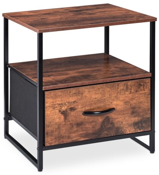 Nachttisch Industrial mit Schublade Bild 10