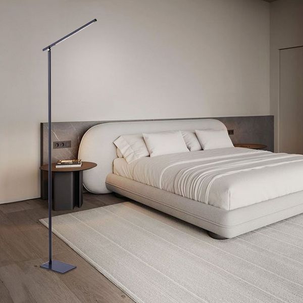 NOWA LED Stehlampe, LED-Leuchtmittel fest verbaut, Warmweiß, Stehlampe Stehleuchte Touchdimmer Beistelllampe anthrazit LED H 145 cm