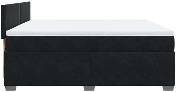 vidaXL Boxspringbett mit Matratze Schwarz 200x200 cm Samt 3286398 Bild 9