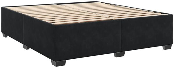 vidaXL Boxspringbett mit Matratze Schwarz 200x200 cm Samt 3286398 Bild 5