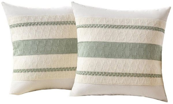 Agger Kissenbezug 2er-Set Boho-Zierkissenbezüge 45x45cm, Rustikale Retro-Kissenhüllen, (2 Stück), für Wohnzimmer, Schlafzimmer, Couch, Bett, Sofa & Sessel