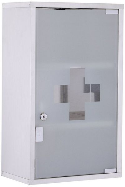 HOMCOM Medizinschrank Medizinschrank mit 3 Fächer