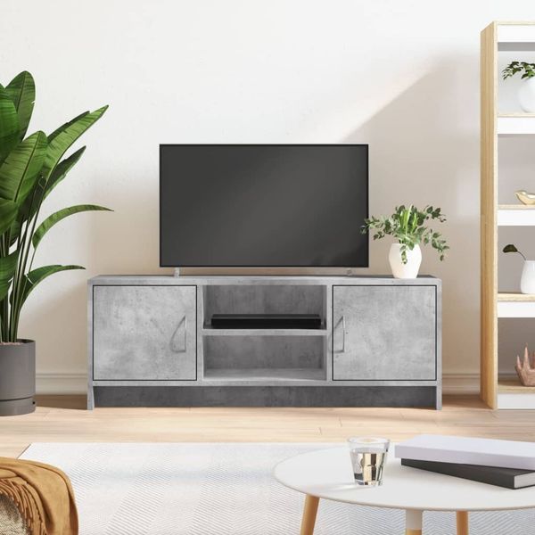 vidaXL TV-Schrank Betongrau 102x30x37,5 cm Holzwerkstoff 823257