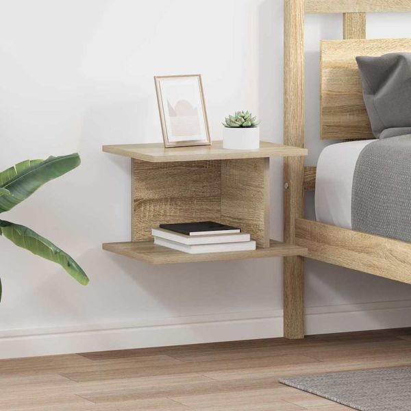 vidaXL Nachttisch 2 pcs Sonoma-Eiche 40 x 30 x 25 cm Holzwerkstoff 891173