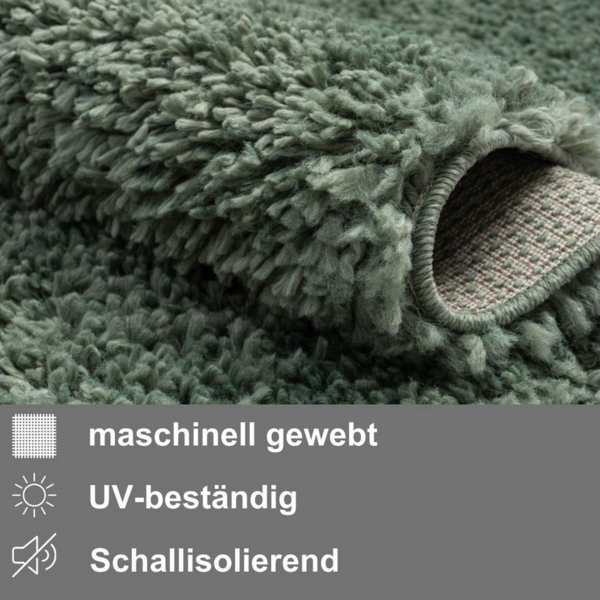 Myflair Möbel & Accessoires Hochflor-Läufer My Shaggy, rechteckig, Höhe: 37 mm, Shaggy, Uni Farben, leicht glänzend, Microfaser, extra flauschig Bild 2