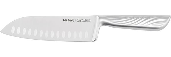 Tefal Santokumesser Precision, 16,5 cm, 22°-Klingenwinkel, Eishärtungstechnologie, Wellenmuster