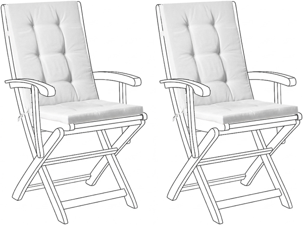 Sitzauflagen 2er Set MAUI PREMIUM Cremeweiß