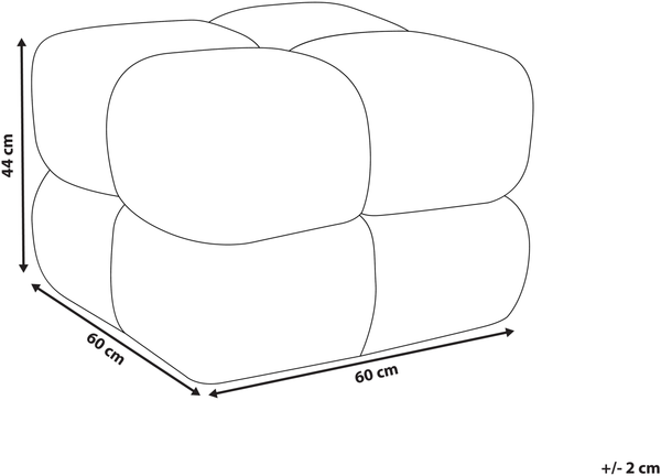 Pouf CALIENTE Samtstoff Dunkelbraun Bild 2