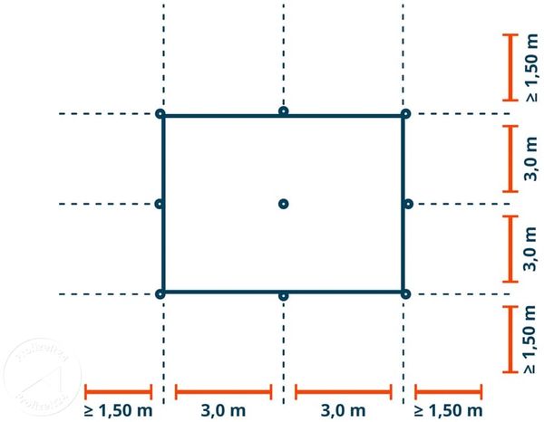 TOOLPORT 4,5x6 m Stretchzelt, inkl. Aluminiumpfosten-Set, Sand Bild 10