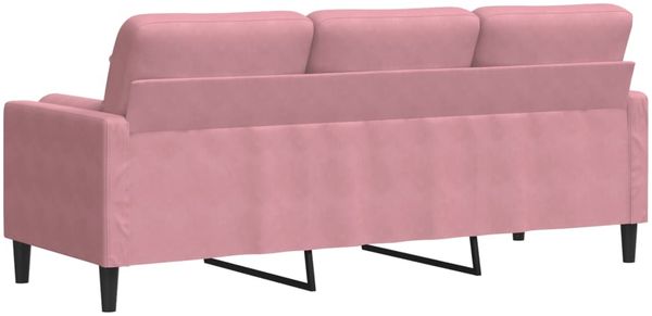 vidaXL 3-Sitzer-Sofa mit Zierkissen Rosa 180 cm Samt 3278232 Bild 5