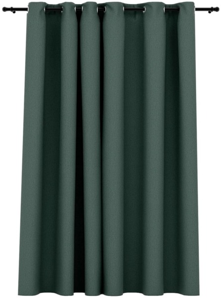 vidaXL Verdunkelungsvorhang mit Ösen Leinenoptik Grün 290x245 cm 321187