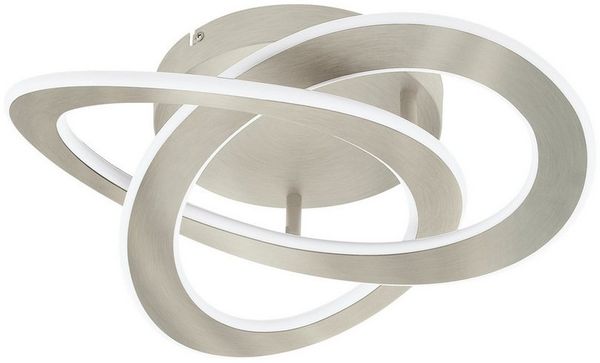 Eglo 900419 Deckenleuchte ROLIMARE nickel-matt, Kunststoff weiss LED 35W 4000K L:42cm B:40cm H:13cm