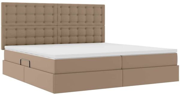 vidaXL Aufbewahrungsbett Cappuccino 200 x 200 cm Kunstleder 3371684 Bild 5