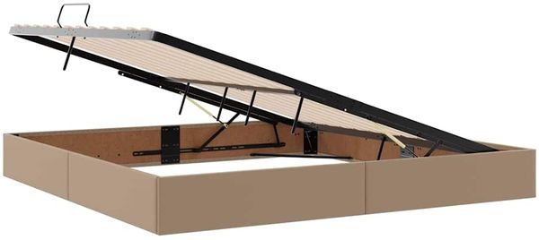 vidaXL Aufbewahrungsbett Cappuccino 200 x 200 cm Kunstleder 3371684 Bild 6