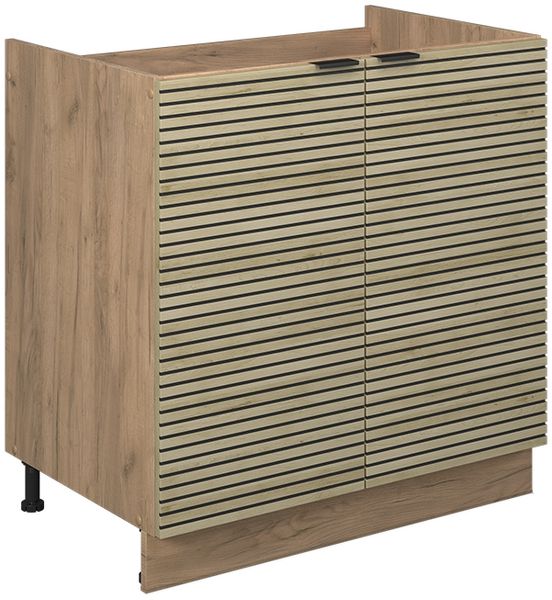 Spülenunterschrank Fame-Line Eiche Paneel 80 cm ohne Arbeitsplatte Vicco