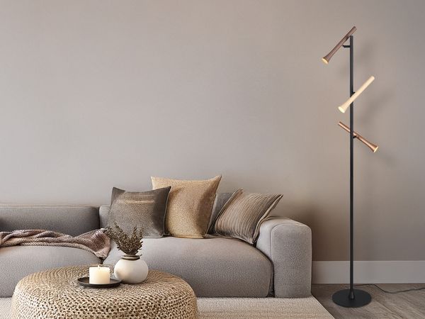 Moderne LED Stehleuchte FIATO dimmbar, 3-flammig Höhe 150cm