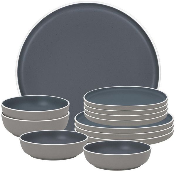 BRUNNER Geschirr-Set BRUNNER Camping Geschirrset TRILOGY (12, 16, 36-tlg) DARK AntiSlip (12-tlg)