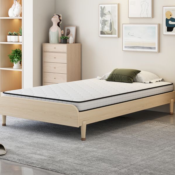 Federkernmatratze 90x200x10 cm, Weiß, H3, ergonomisch, gerollte Lieferung