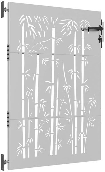 vidaXL Gartentor 85x150 cm Cortenstahl Bambus-Design 153235 Bild 3