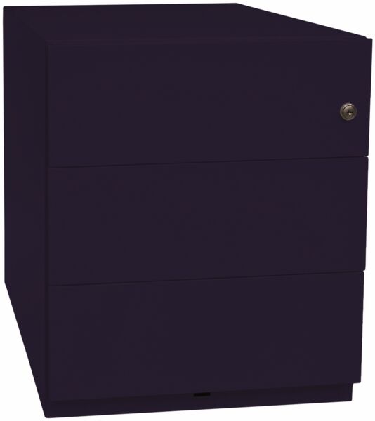 BISLEY Note Rollcontainer mit 3 Schüben aus Metall abschließbar in oxfordblau - Bürocontainer mit Schloss für DIN A4 Dokumente, Kleinteile & Büromaterial, Container für Büro & Homeoffice auf Rollen, NWA59M7SSS-639