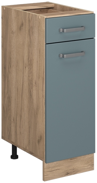 Küchenunterschrank R-Line Blau-Grau 30 cm ohne Arbeitsplatte Vicco