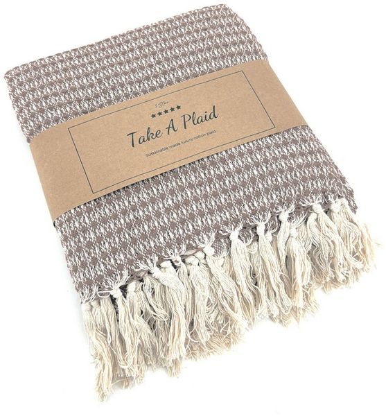 Wohndecke Strick Kuscheldecke Wolldecke Sofadecke 180x130 cm, heimtexland, Fransen Strickdecke Boho I 100% BW I weich, warm, natürlich