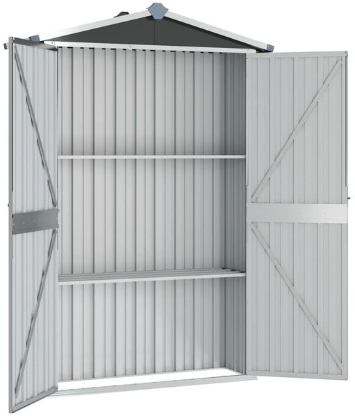 vidaXL Gerätehaus Anthrazit 116x45x175 cm Verzinkter Stahl 46303 Bild 3