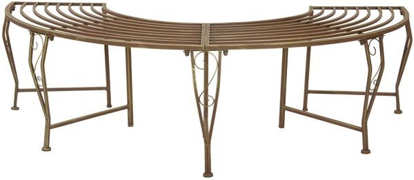 vidaXL Baumbank 4-Sitzanzahl 160 x 80 x 44 cm Stahl Antikbraun 42029510