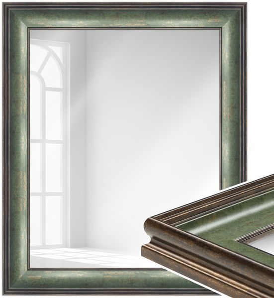 WANDStyle Wandspiegel H235 aus Kunststoff in Grün 40 x 100 cm im Stil Klassisch