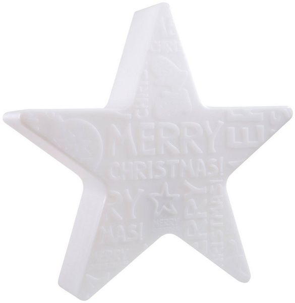 8 seasons design LED Stern Shining Star "Merry Christmas", LED WW, LED wechselbar, Warmweiß, 60 cm weiß für In- und Outdoor