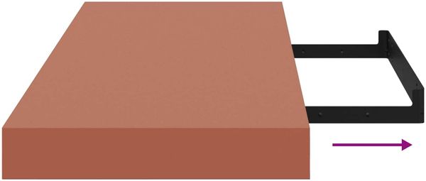 vidaXL Wandregal Wandmontiert 4 pcs Rot 90 x 23,5 x 4 cm Holzwerkstoff 42019934 Bild 12