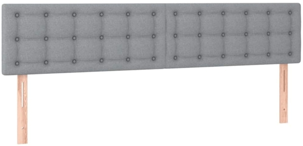 vidaXL Ottoman-Bett mit Matratzen Hellgrau 160x200 cm Stoff 3312029 Bild 8