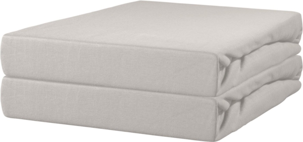 Erwin Müller Spannbettlaken Spannbettlaken "Nürnberg" 2er-Pack, Jersey, Gummizug: Rundumgummi, (1 Stück), Doppel-Jersey Uni
