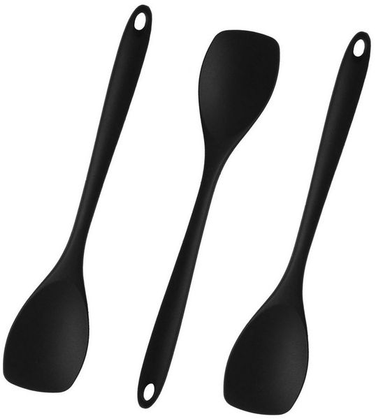 FOUORTUNATE-BEE Kochlöffel 3 Stück Rühr Kochlöffel Hitzebeständig Ergonomischer Griff, ideal für Antihaftkochgeschirr, Spülmaschinengeeignet