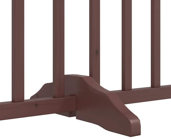 vidaXL 12-tlg. Hundetor mit Tür Faltbar Braun 960 cm Pappelholz 3155748 Bild 6