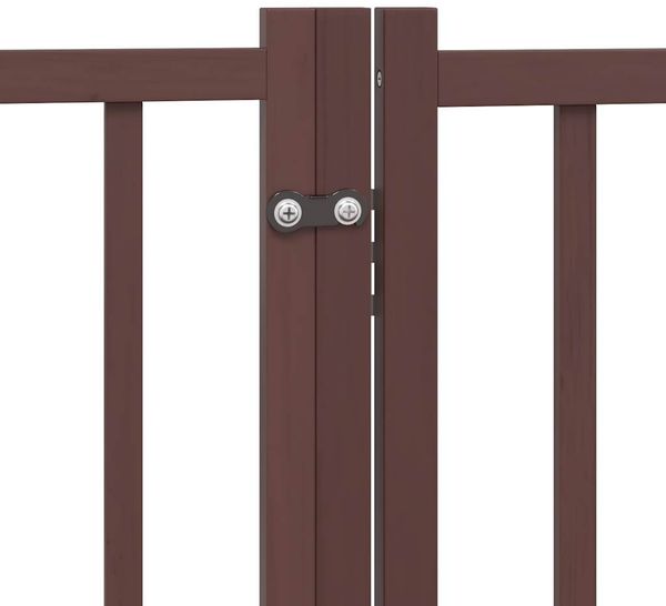 vidaXL 12-tlg. Hundetor mit Tür Faltbar Braun 960 cm Pappelholz 3155748 Bild 7