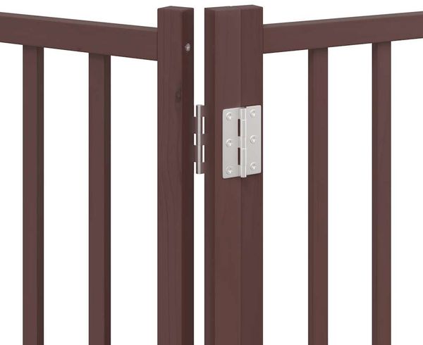 vidaXL 12-tlg. Hundetor mit Tür Faltbar Braun 960 cm Pappelholz 3155748 Bild 10