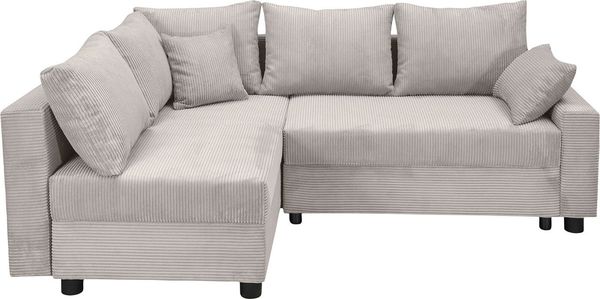 COLLECTION AB Ecksofa Parma L-Form, mit Schlaffunktion und Bettkasten, inklusive Kissen, Bonellfederkern