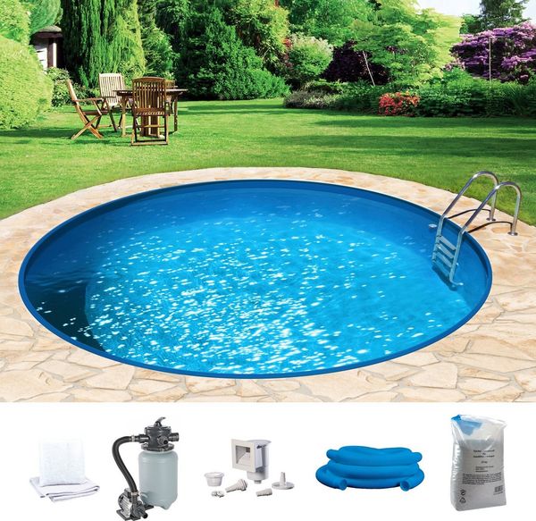 KONIFERA Rundpool HOLIDAY 5 (Komplett-Set, 6-tlg), Höhe 120 cm, in verschiedenen Größen